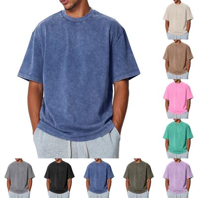 Men's Summer Color Round Neck Loose Short Sleeve Top