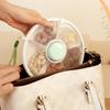 Circular Rotating Lunch Box Snack Container Moisture Proof Sealed Fruit Tray Spinner Candy Box Portable Melon Seed Storage Box