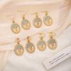 French Oil Painting Tulip Pearl Ear Hook Earclip Earrings, Medieval High-End Vintage Temperament Earrings Women