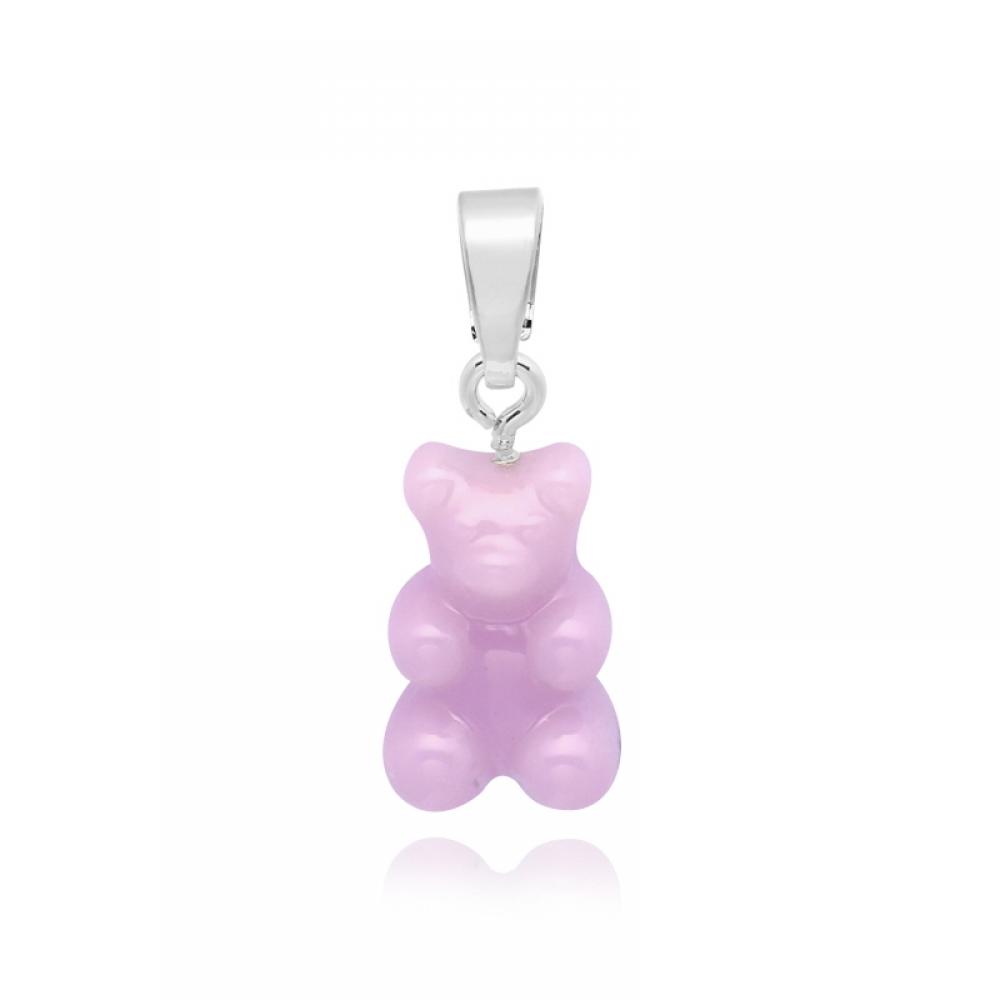 Urso Nostalgia Lavanda Conector Clássico Prata