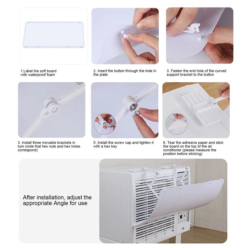 Air Conditioner Deflector For Casement Wind Deflector Air Deflector 53 * 27 Cm AC Deflector Wall Unit Deflector