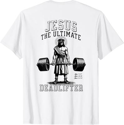 Tricou creștin cu Isus, îndreptătorul suprem | Tricou creștin cu Isus îndreptător pe spate