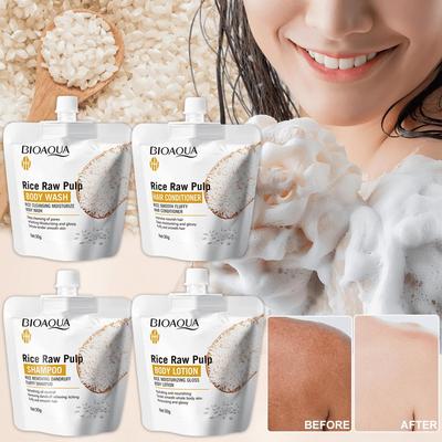 Rice Puree Body Wash/shampoo/conditioner/body Lotion Cleanses and Moisturizes, Deeply Removing Dirt From The Skin