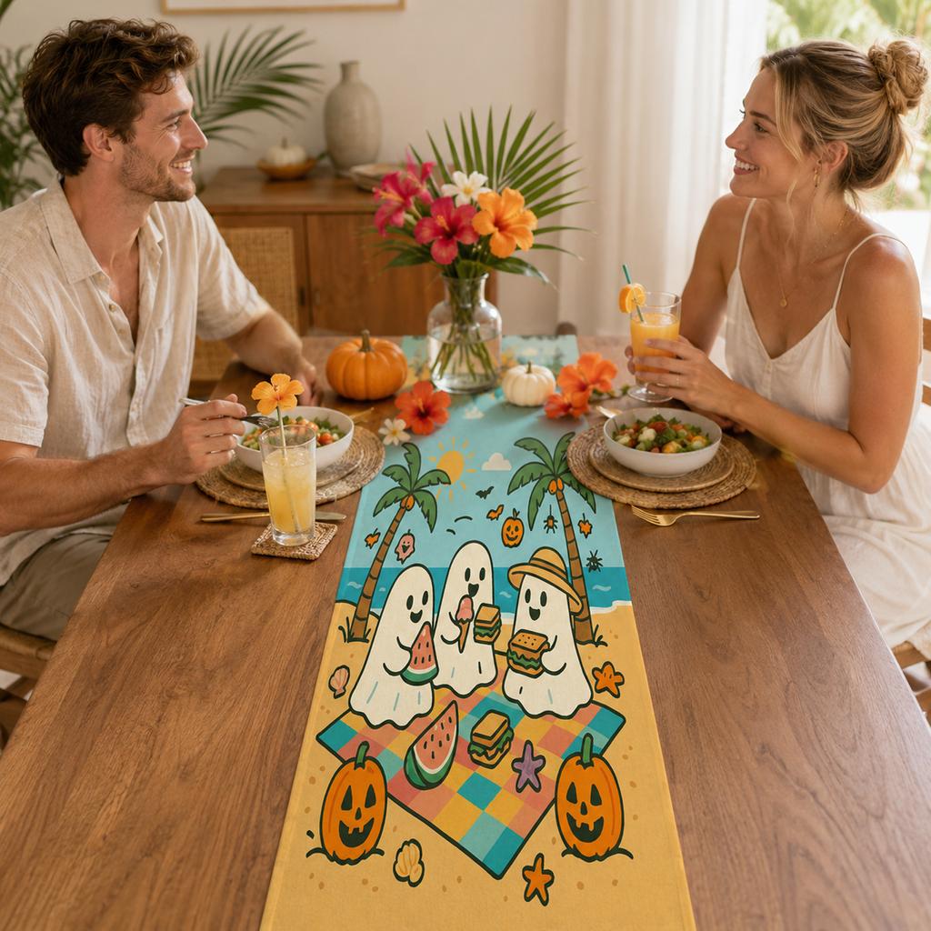 Halloween Table Runner Decoration for Dining Room Party