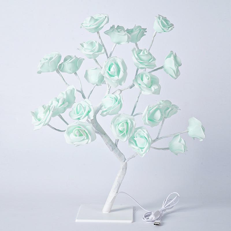 Cherry Blossom LED Rose Tree Light - Decorative Lighting for Christmas, Valentine's Day, and Festivals