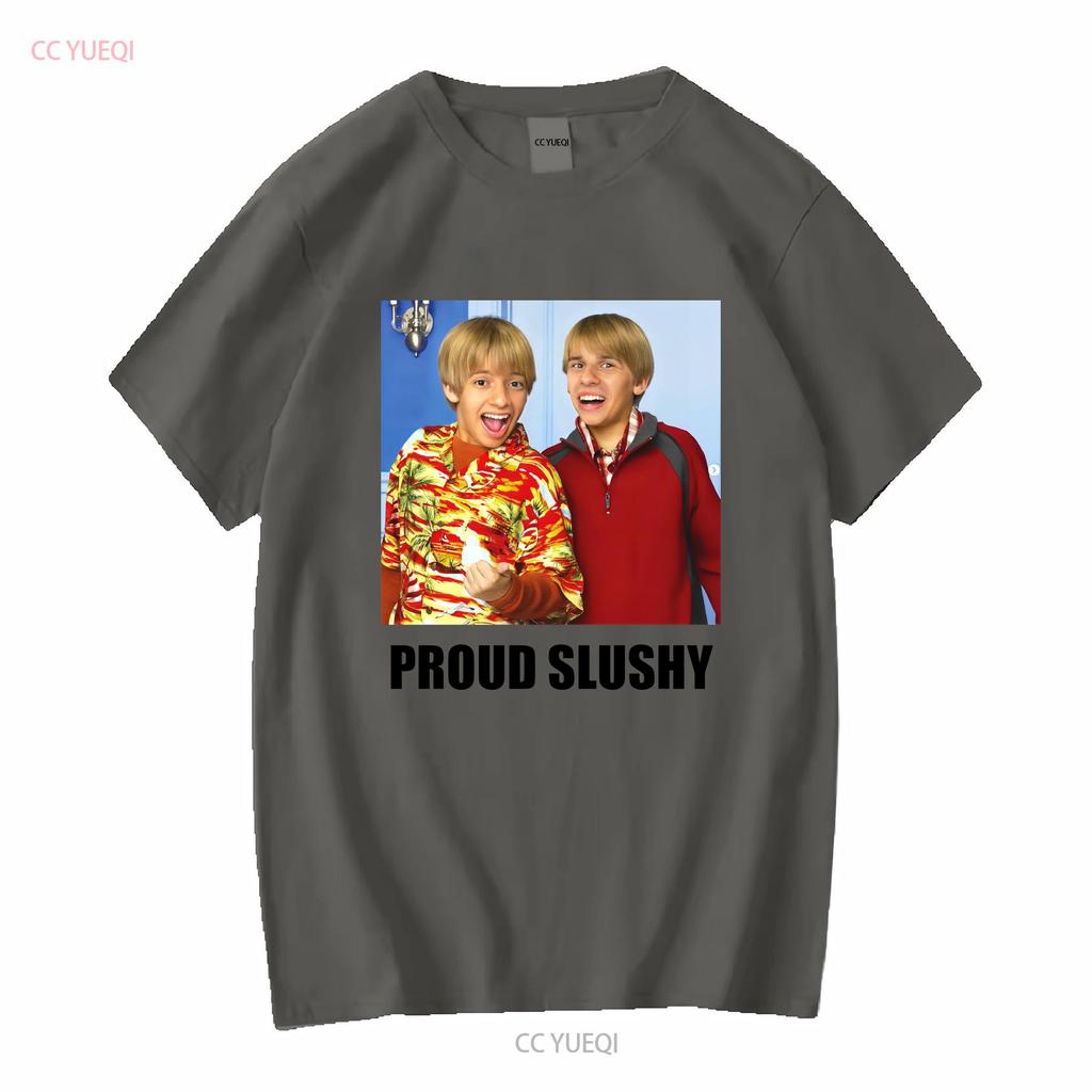 Proud Slushy Noobz Heavy Cotton T Shirt long or short sleeves vintage Washed Top For Everyday Wear streetwear homme Slightly