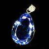 Blue Sapphire 104.95 Ct CERTIFIED Pear 925 Sterling Silver Gemstone Pendant MY-PD-119-NS