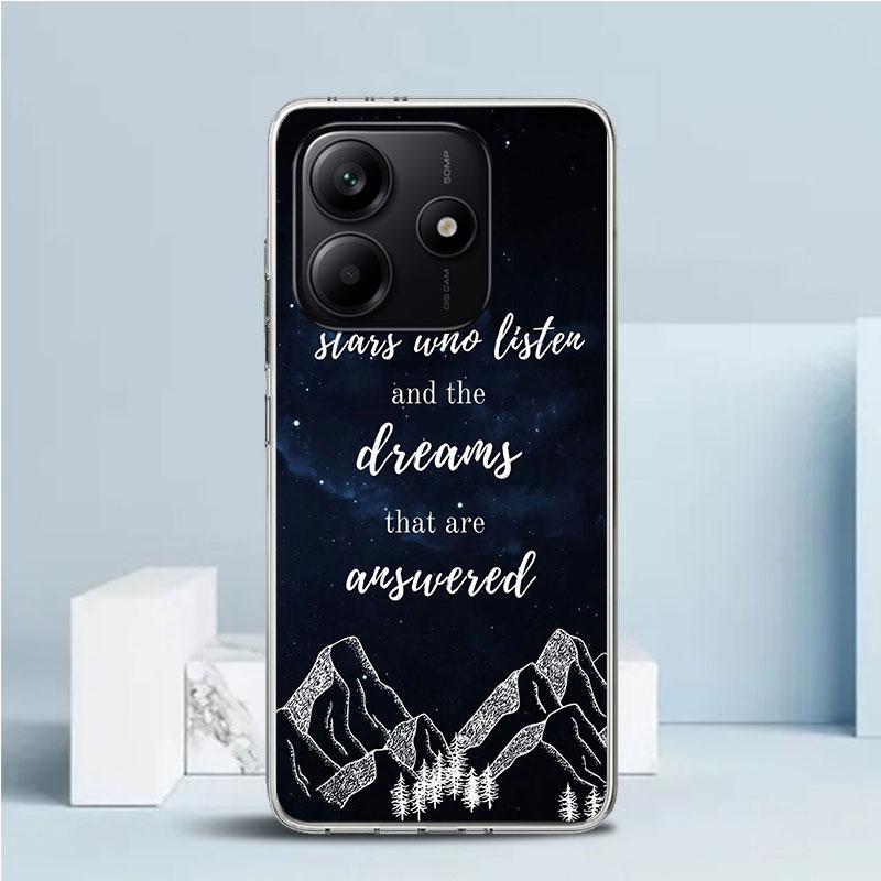 A Court of Mist Fury Sarah J Maas Phone Case For Xiaomi Redmi Note 15 14 14S 13 12S 12 Pro Plus 11S 11 11T 11E 10S 10 + Soft TPU