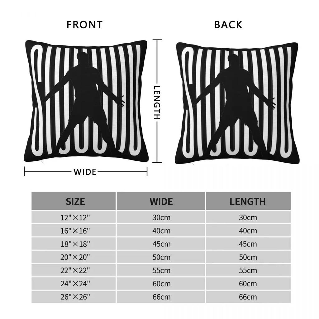 CR7 Ronaldo Football Soccer Pillowcase Printed Polyester Cushion Cover Decor Pillow Case Cover Home Zippered 40X40cm