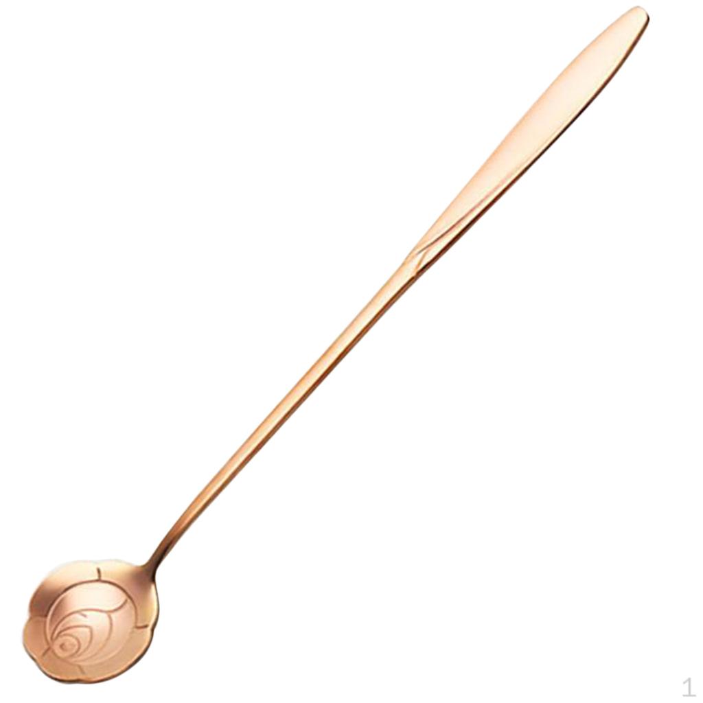 Durable Stainless Steel Anthoid Coffee Spoon Ladle Gift Rose Gold Rose