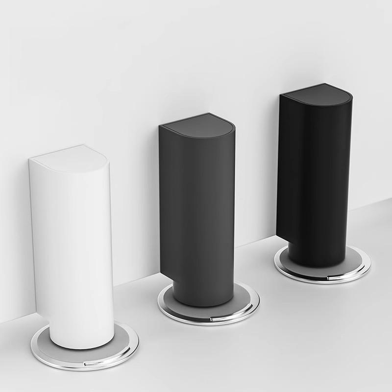 Stainless Steel Magnetic Door Stopper, Gray Black Nail Free Door Base, Door Hardware Door Close Prevention Door Stop Door Closer