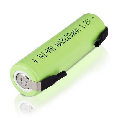 PALO AA Rechargeable Battery 1.2V AA NiMH 2200mAh Batteries 2A with Welding Tabs for Philips Electric Shaver Razor Toothbrush