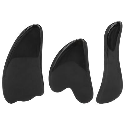 Professional Obsidian Face Massage Gua Sha Tool Portable Body Therapy Scraping Board Set