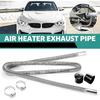 1Pack 2.5cm/1in Inner Diameter Car Air Parking Heater Ducting Pipe Hose Tube Exhaust Muffler For Diesel Heater For WebastoWith Camps&End Covers