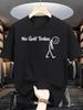 No Golf Today Crew Neck T-Shirt, Simple Casual Versatile Style, Suitable for Casual Attire