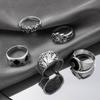 Punk Hip-Hop Ring 5-teiliges Set, modisches neues Billard Zeigefingerring-Set HZS2119