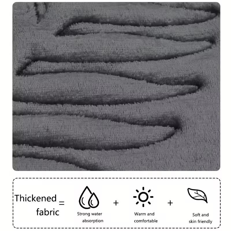 1PC Memory Foam Bath Mat Anti-slip Door Mat Extra Soft Non-Slip Quick Dry Comfortable Absorbent Toilet Mat Bathroom Rug For Home