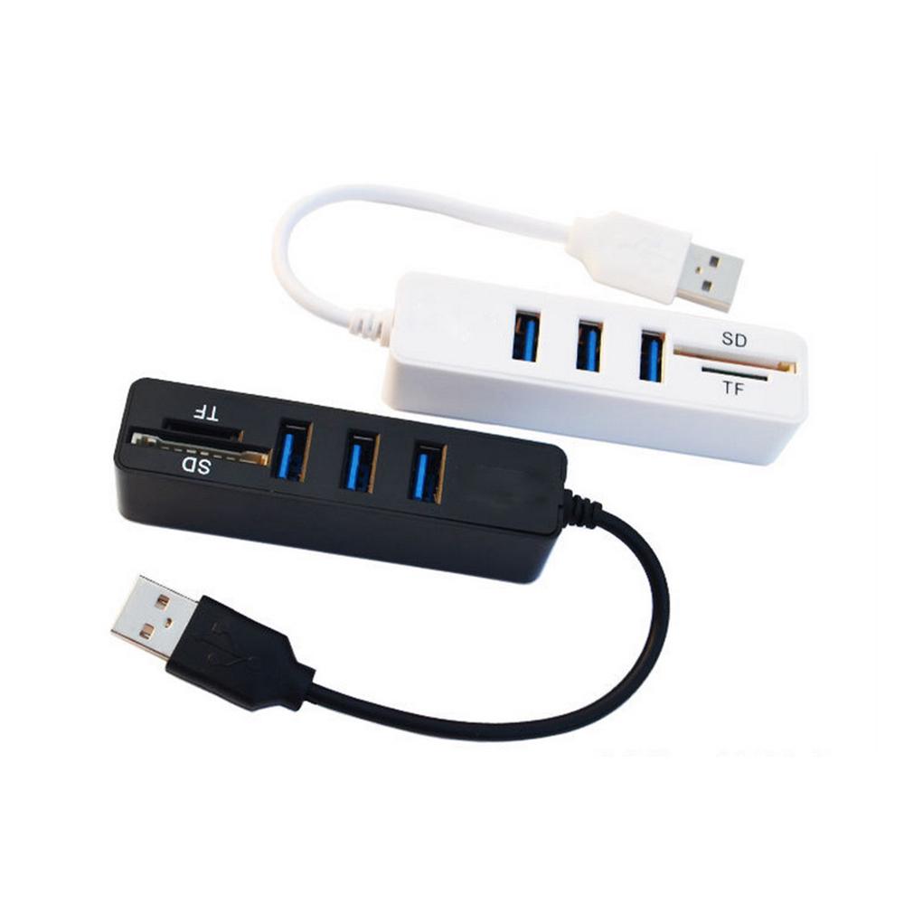 60Mb//s USB Hub Combo 6 Ports USB 2.0 Hub 8 Port With SD TF Memory Card Reader