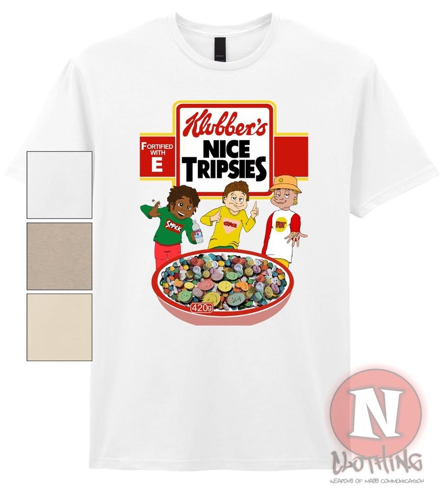 Klubbers Gentil Tripsies T-Shirt Début 90s Danse Musique Edm Fantazia Lourd