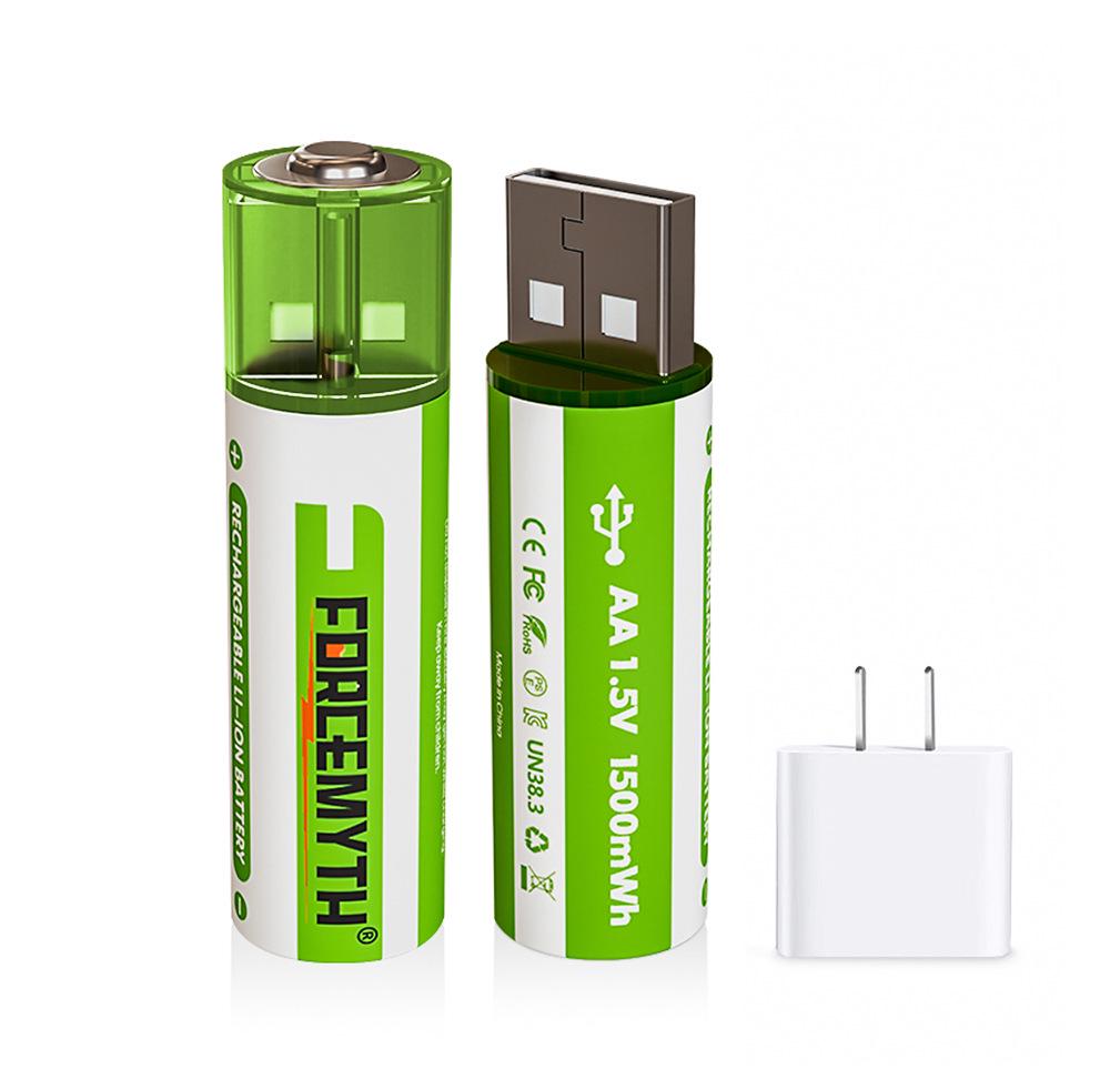 Rechargeable 1.5V USB Fast Charge Lithium Battery for Toy Cars, Calculators, and Mice, Size 5