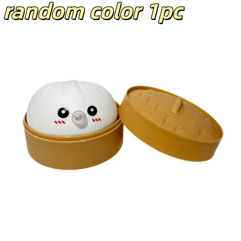 1Pcs Stress Relief Squishy Emotion Bun Fidget Toys Colorful Squeeze Bubble Bun Toy With Steamer For & Adults Anxiety Relief