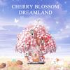 Fantasy Cherry Blossom Season Assemblage Constructing Modules Kits Flower Castle Models Home Deco Kids Play kits for Girls Birthday Celebration Gifts