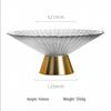 Luxury Feather Design Glass Fruit Bowl