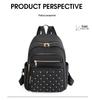 Korean Style Women's Large Capacity Diamond Pattern Backpack