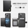 For iPhone 15 Case JEEHOOD J09 RFID Blocking Card Holder Leather Back Phone Cover Compatible with MagSafe