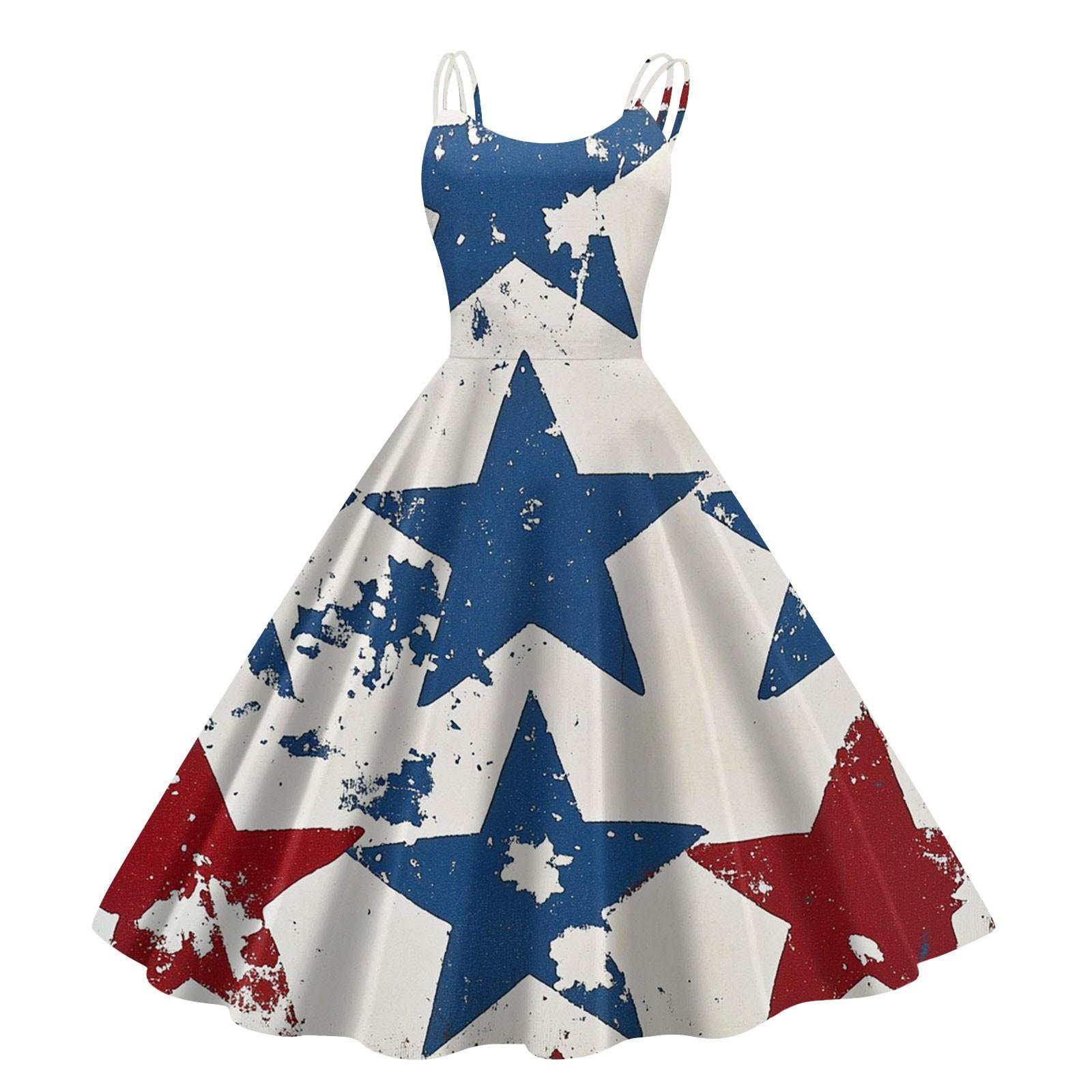 

Женские повседневные сексуальные панк-винтажные платья без бретелек с принтом «День независимости» M винный