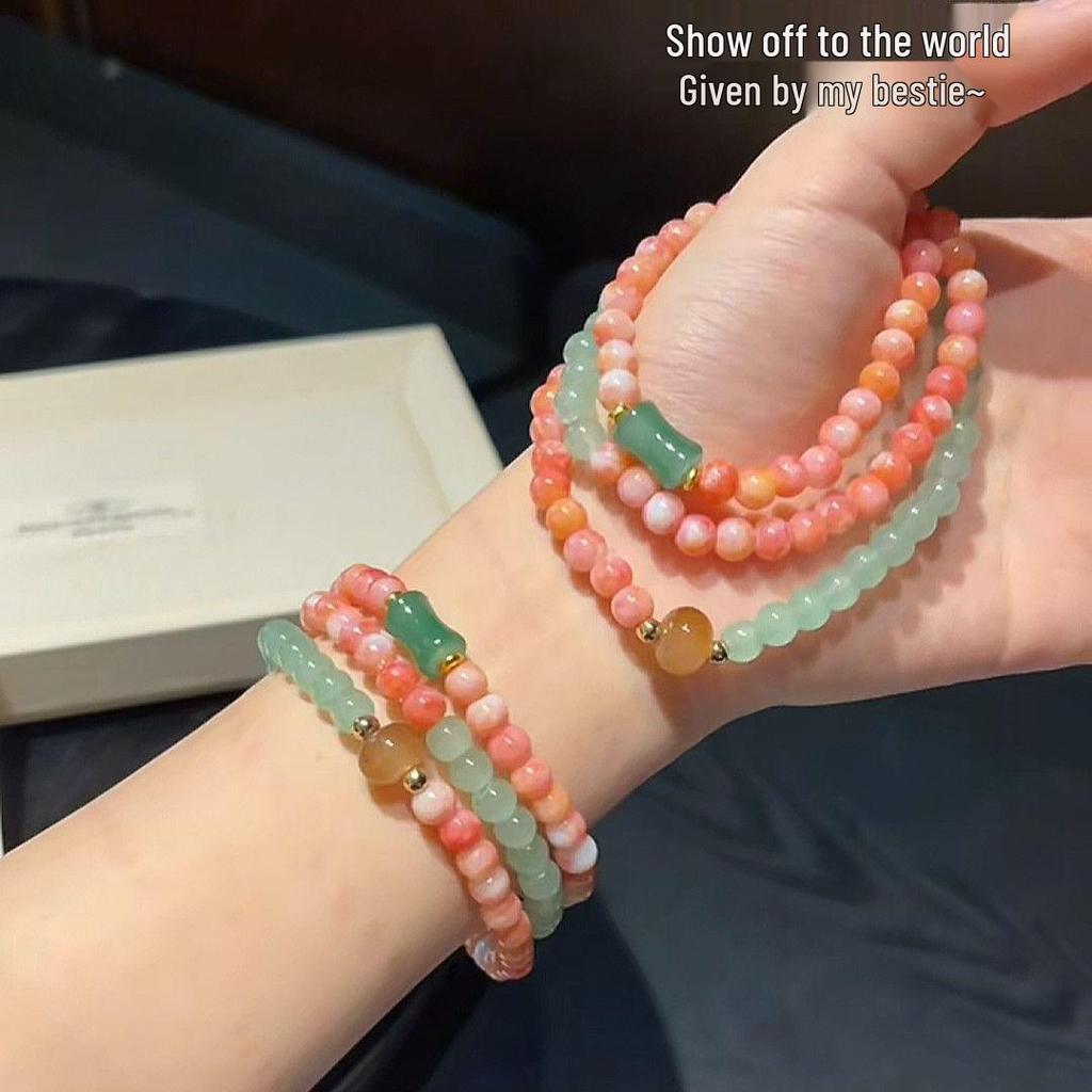 New High-End Multi-Layered Chinese Beaded Bracelet for Women - National Style Exquisite Hand String