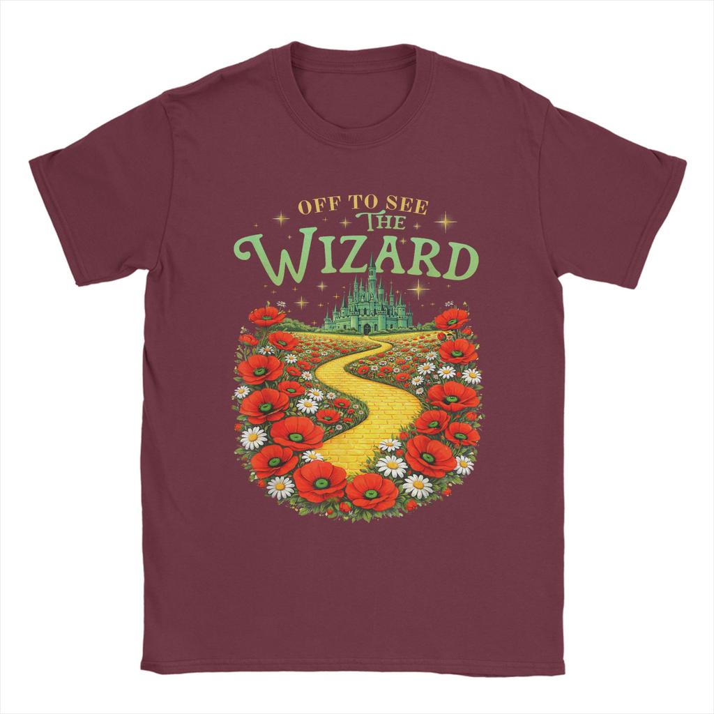 Yellow Brick Road Tee Wicked Off To See Wizard T Shirt Summer Leisure T Shirts Unisexs Cotton ONeck Oversize Tees Short Sleeves