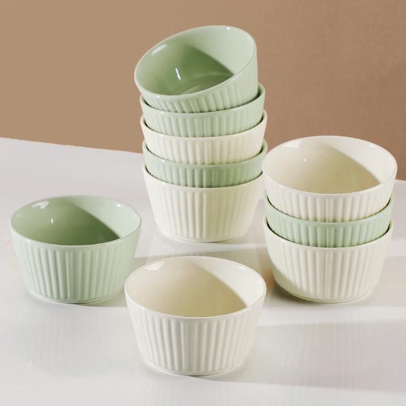 2025 New Model: 10-Piece Ceramic Bowl Set - Underglaze, Microwave-Safe, High Aesthetic Appeal for Rice & Noodle Soup.