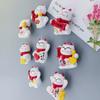 8PCS New Year's Festive Cat Magnet Refrigerator Stickers Cartoon Stereo Magnetic Message Board Home Decoration Stickers
