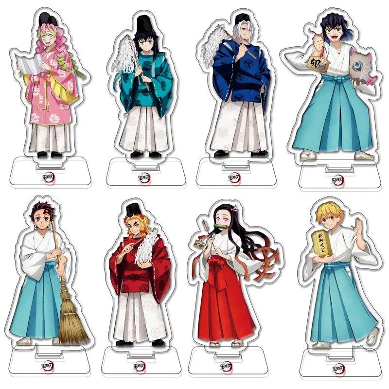 

Аниме Demon Slayer Kimetsu No Yaiba Kamado Tanjirou Nezuko Косплэй акриловая фигурка Rengoku Стенд Декор для стола Коллекция для фанатов подарок