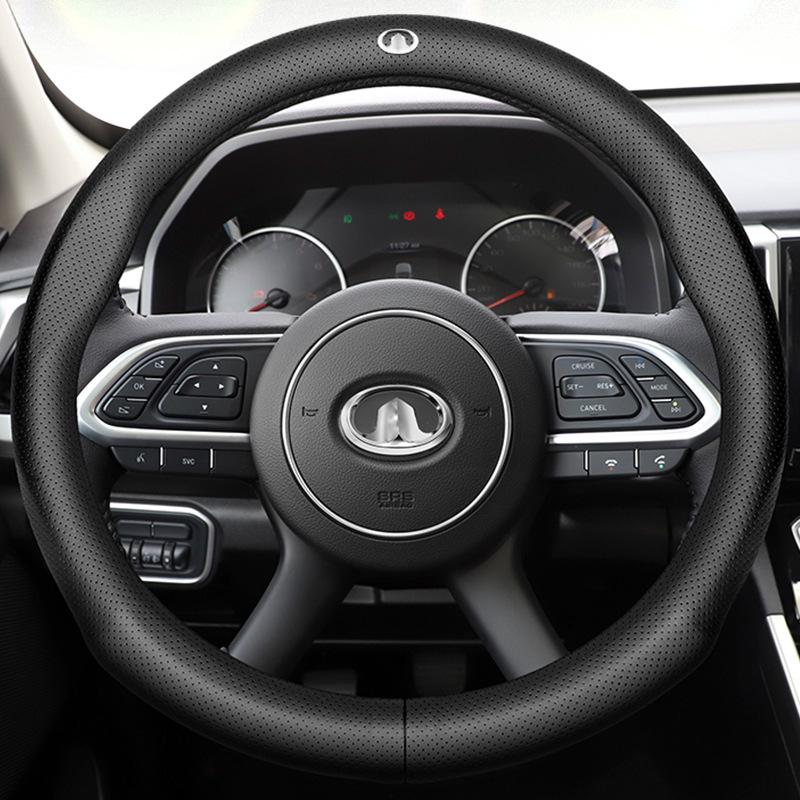Premium Echtleder Lenkradbezug für Great Wall: Fengjun 5, 6, 7, M4, C30, Kanone, C50, M2