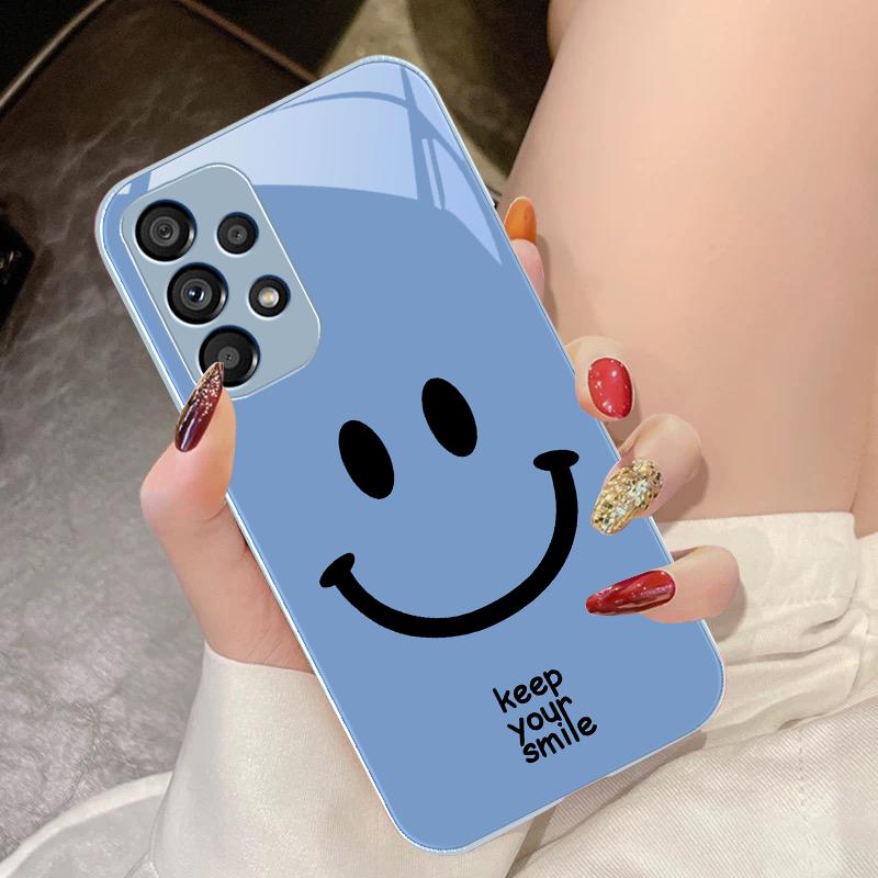 Gehärtetes Glas Handyhülle Für Samsung Galaxy S10 4G S20 11E 30 S21 21Fe 22 Pro S23 Ultra 5G S8 S9 Plus Keep Your Smile