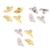 Set of 4 Secure Earring Backs Studs Moon Shape Locking Clutches Secure Locking Backing Earring Plugs for Delicate Ears