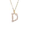 Luxury 26 Letter Necklace Women Unique Design White Zircon Crystal Collarbone Chain Party Jewelry Christmas Gift