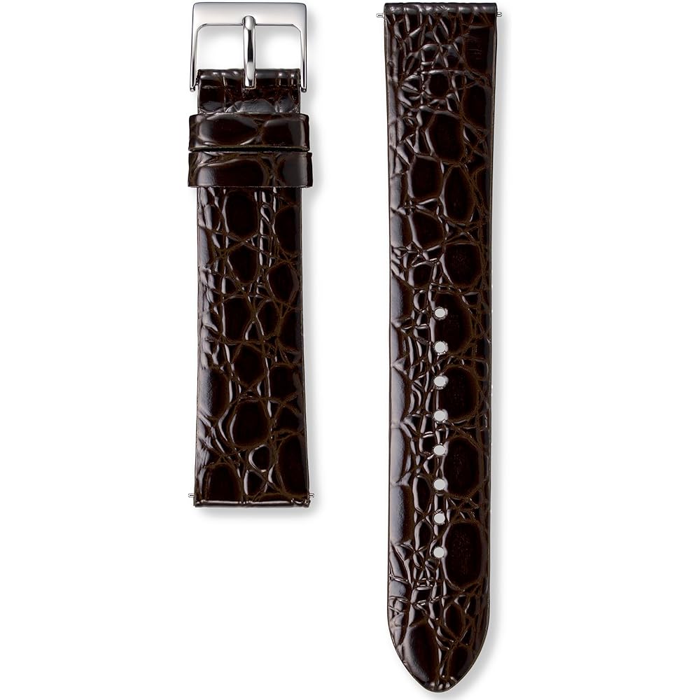 

Seiko Watch Men s Smart Change Genuine Leather Crocodile Pattern Band 19mm Width Dark Brown