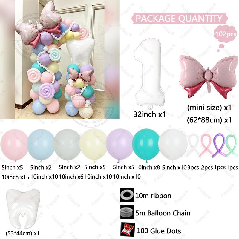 Teeth Shaped Balloon Dental Students Teeth Themed Party Decor Bow Foil Balloon Dental Graduation Birthday Party Decoration Prop