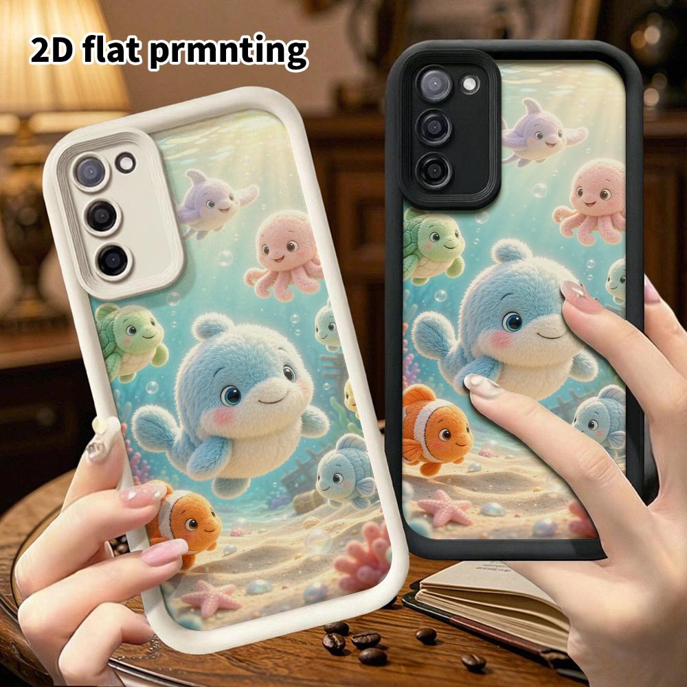 Phone Case: 2D flat, fits Samsung Galaxy A34 A35 M05 M06 S20 S22 S21 FE Plus 5G protective case, plush little animals, perfect Christmas and Halloween