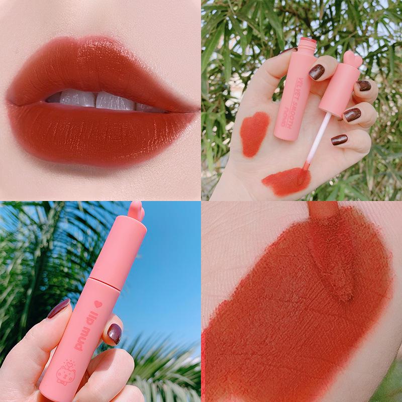 NOVO5411 Xinmu Sweatproof Air-Mist Lip Mud: Silky Smooth, Pigmented, Non-Transferring Lip Gloss