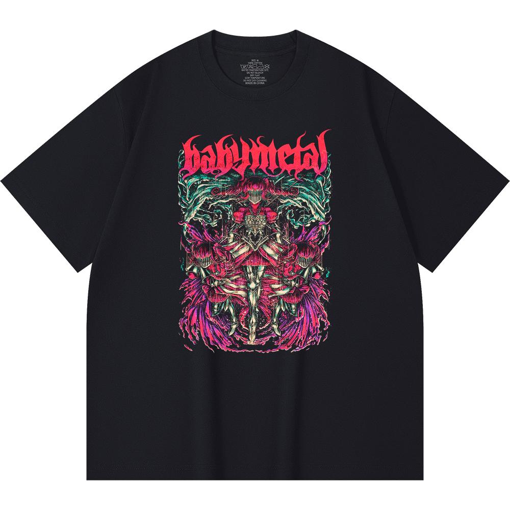 230 Gsm 100% Cotton Heavy Metal T-Shirt Rock Band Popular Music Print Unisex Heavy Cotton T Shirt