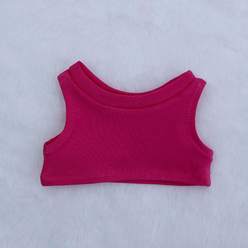 High Neck Sleeveless T-shirt for 10cm-20cm Dolls - Versatile Cotton Plush Fabric