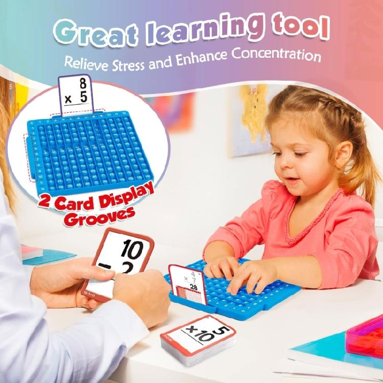 Jouet Éducatif Cartes Flash d'Enseignement des Opérations Mathématiques Pour Enfants Développement de la Motricité Fine et Réduction du Stress