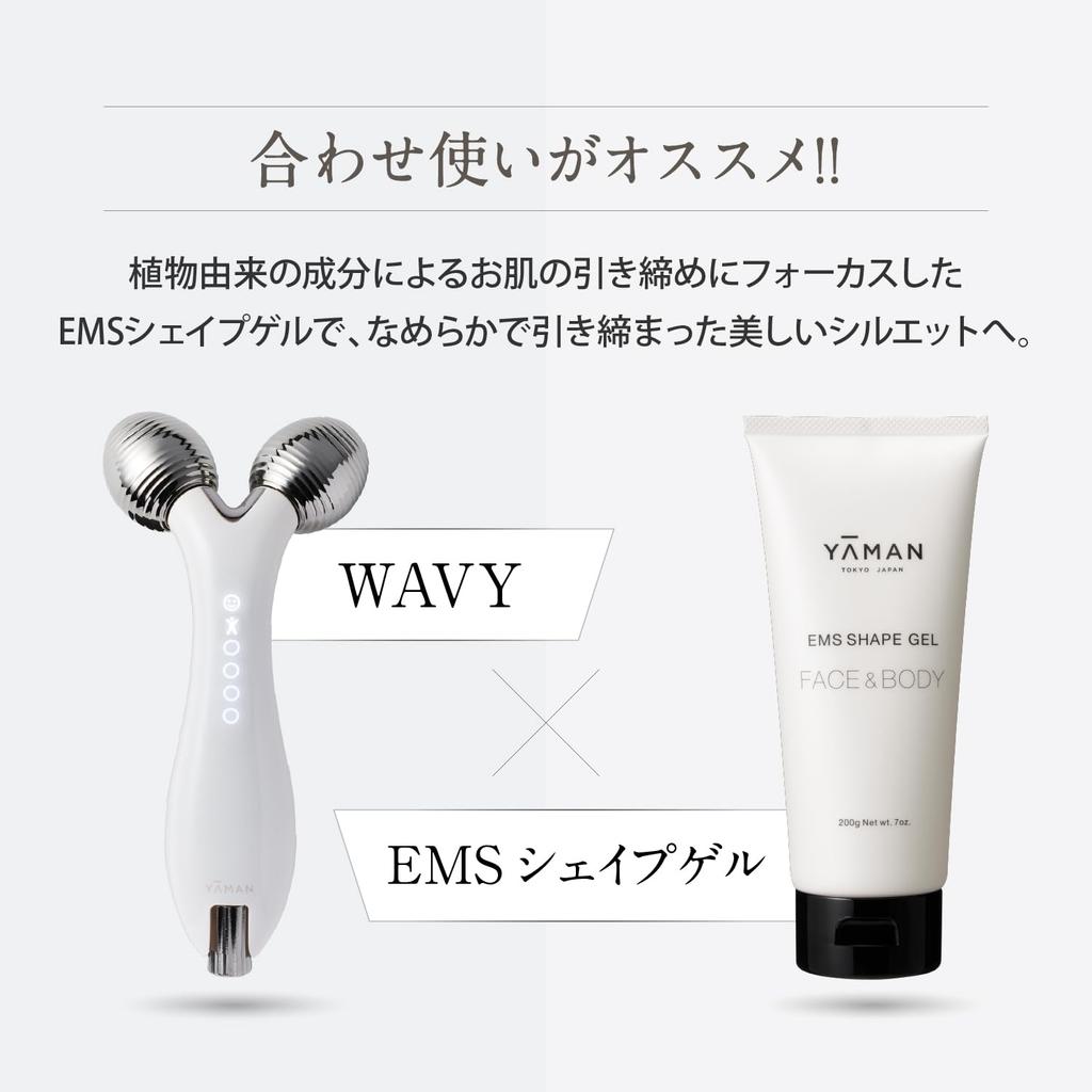 WAVY Facial Device with EMS Face Slimming Device EP15W YA-MAN Roller/Beauty (White) -