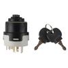 701-80184 701-45500 85804674 50988 Ignition Switch with 3 Position 7 Terminal 2 Keys Replacement for JCB Excavator Parts and NH Case JCB200 JCB220