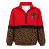 Womens Streetwear Zip-Up Stand Collar Sweatshirt 3D Digital Print Loose Fit Casual Top