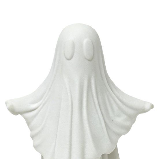 Umbra Studio 3D Printed Cute Ghost Figurine, Minimalist Home Decor, Matte Black & White Dual Colors, Stable Base for Living Room Entryway Halloween